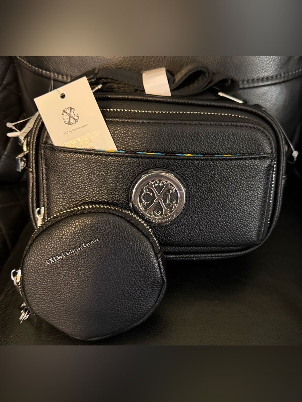 CXL by Christian Lacroix Eve Pebble Camera Bag w/ Detachable Mini Zip